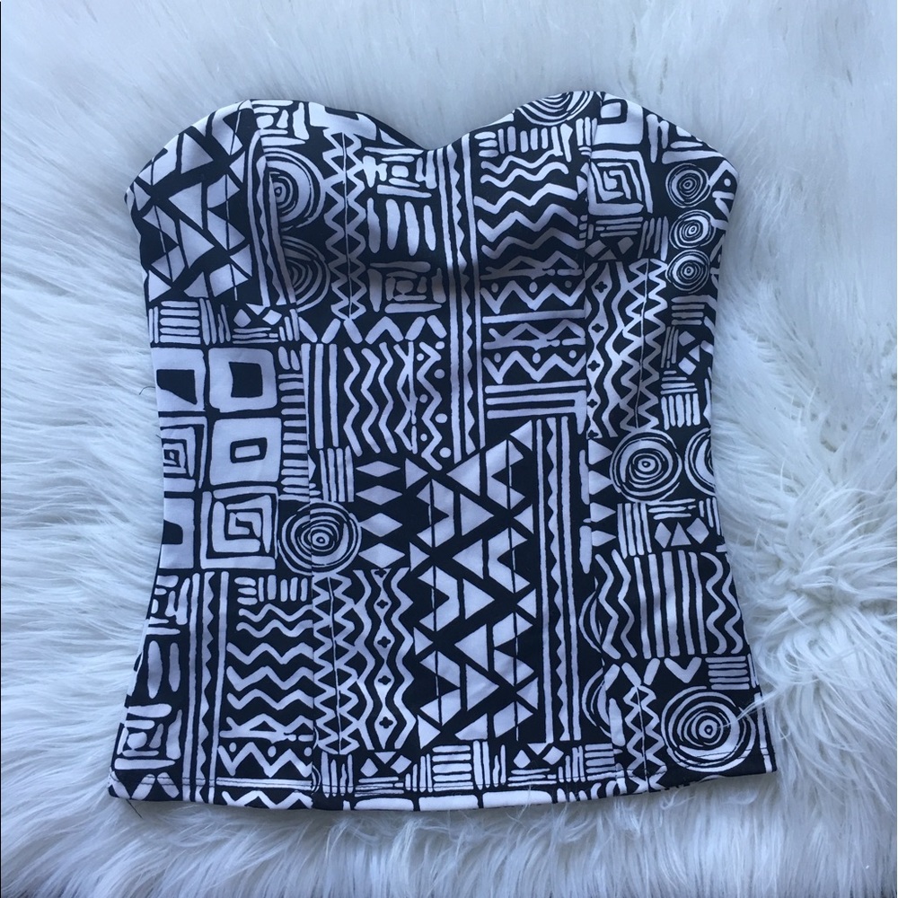 Black and White Tube Top