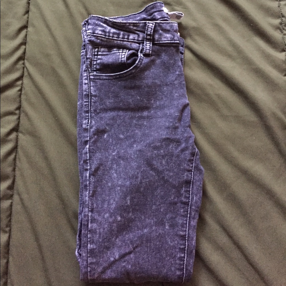 Grey Acid Washed Forever 21 Jeans
