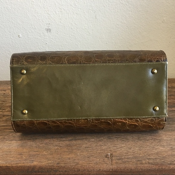 Andrew Geller Vintage Alligator Satchel Handbag - Picture 5 of 7