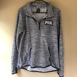 Grey Half- Zip w/ high low