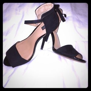 Zara ankle strap heels, Black