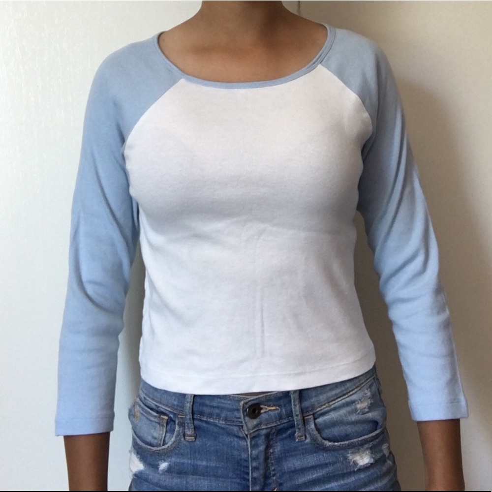 Forever 21 cropped baseball top