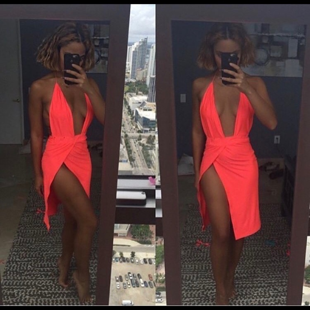 Hot pink dress