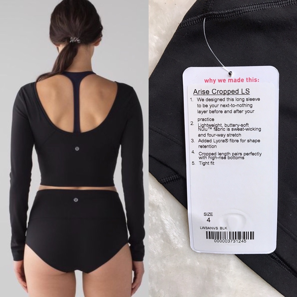Lululemon Arise Cropped Long Sleeve