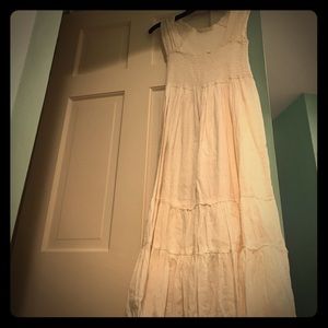 cream maxi dress size small
