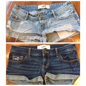TWO PAIRS Hollister Jean Low Rise Shorts SIZE 1