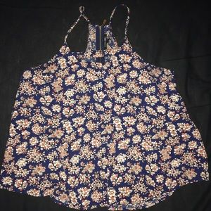 FLORAL TOP WITH ZIPPER DETAIL🌼