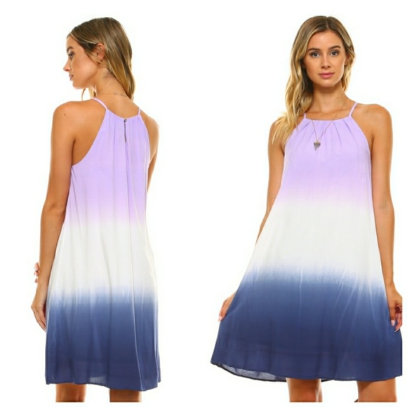 NWT PURPLE OMBRE DRESS - Picture 2 of 2
