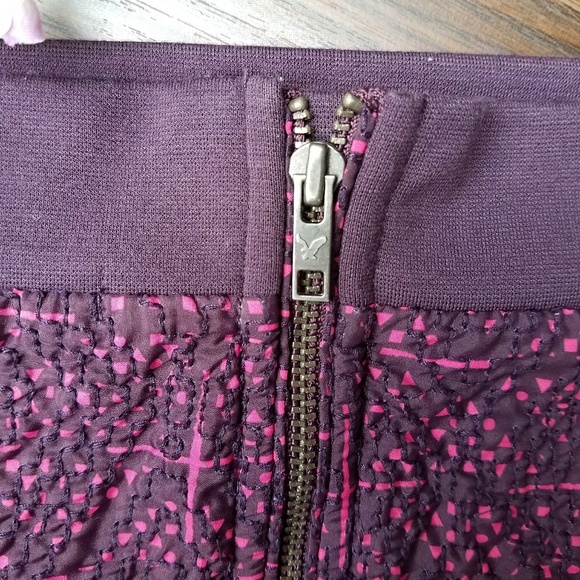 High Waisted Mini Skirt - Pink Pattern - Picture 3 of 8