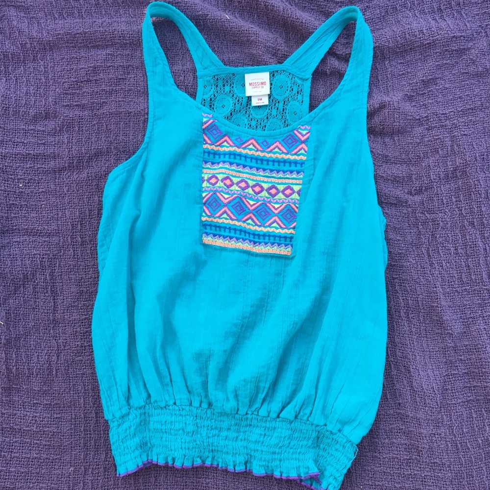 Turquoise Aztec Tank Top