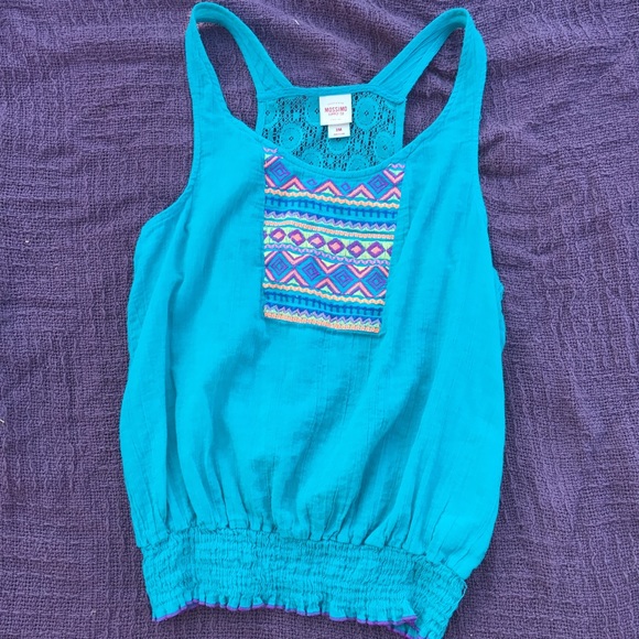 Turquoise Aztec Tank Top - Picture 1 of 5