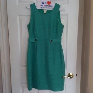 J. Crew teal sheath dress