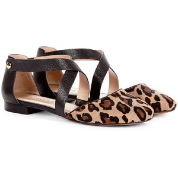 Genuine Leather Cross Strap Flats - Picture 4 of 7