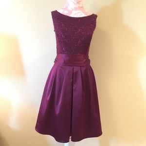The Limited Red Party Dress with Lace and Bow