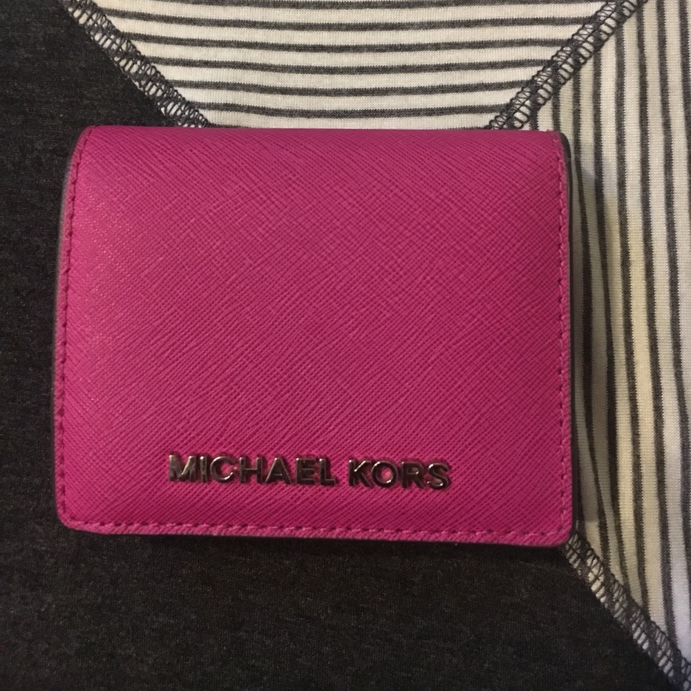 Michael Kors Jet Set Travel Card Case Raspberry