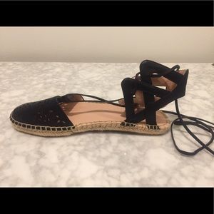 Topshop black flat espadrilles