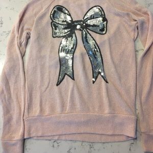 Pink bow sweater