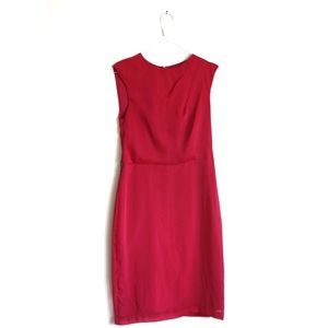 Red Chiffon Business Dress