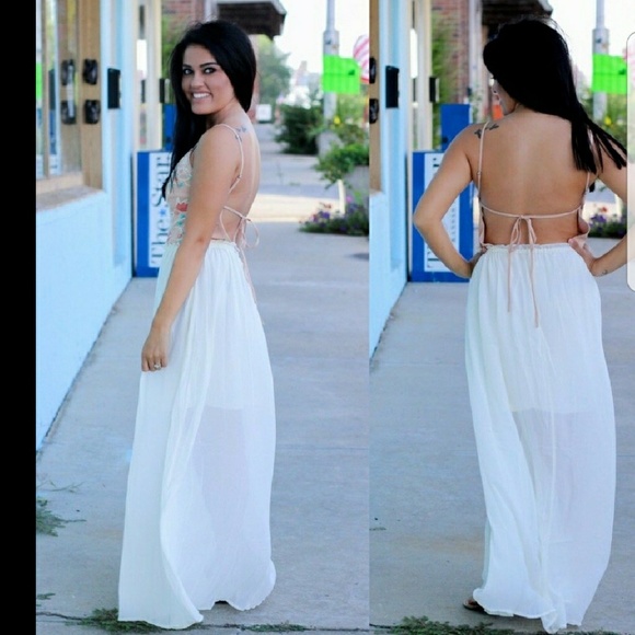 Athens, boho gypsie, Maxi Sheer Dress - Picture 4 of 4