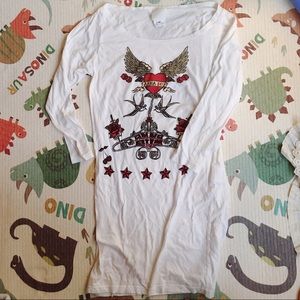 Anna Sui tattoo print long tee