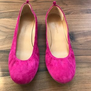 Fuchsia suede flats!
