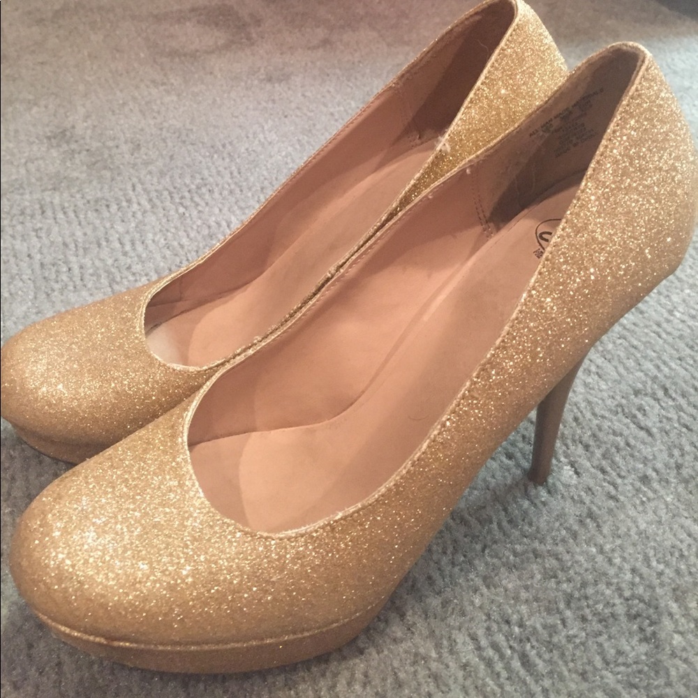 Gold Shimmer Heels
