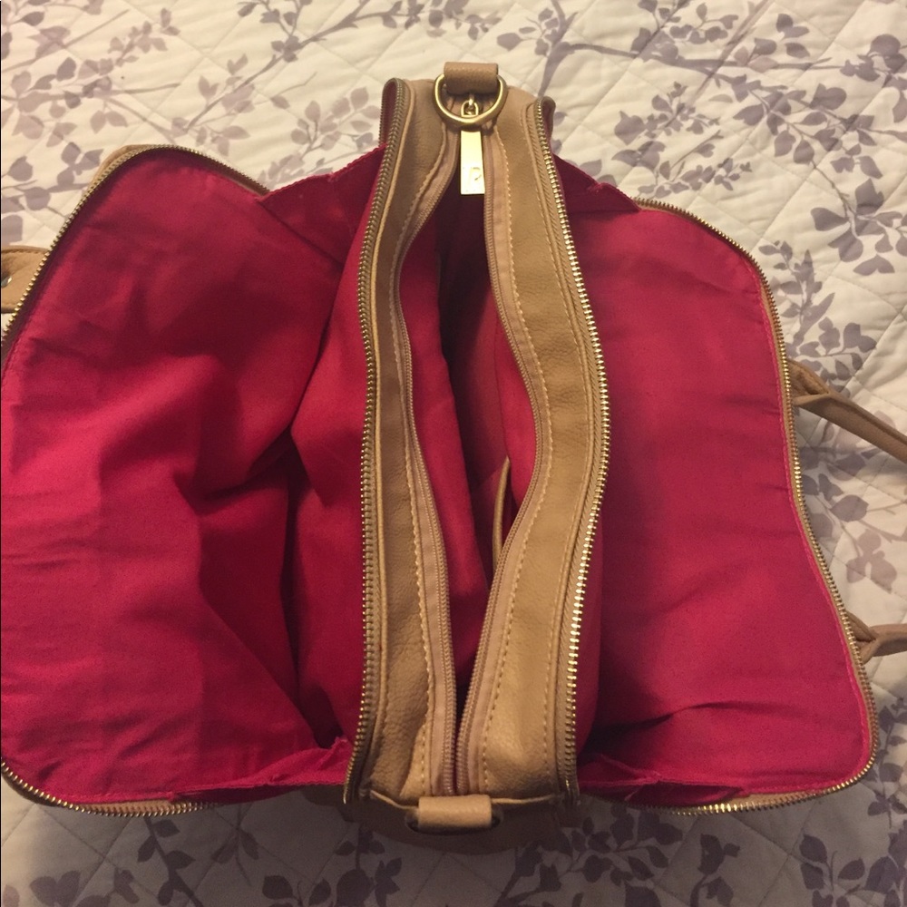 Faux leather tan purse