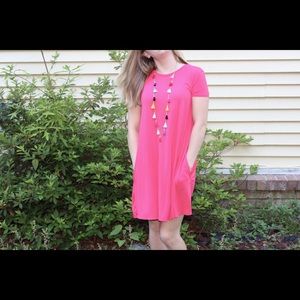 Pink Piko Shift Dress
