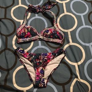 VS Pink multicolor bikini set