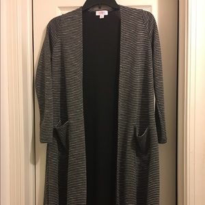 XS UNICORN BLACK and WHITE STRIPED Sarah Cardigan