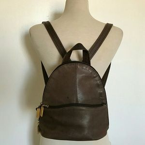 Tignanello brown leather backpack