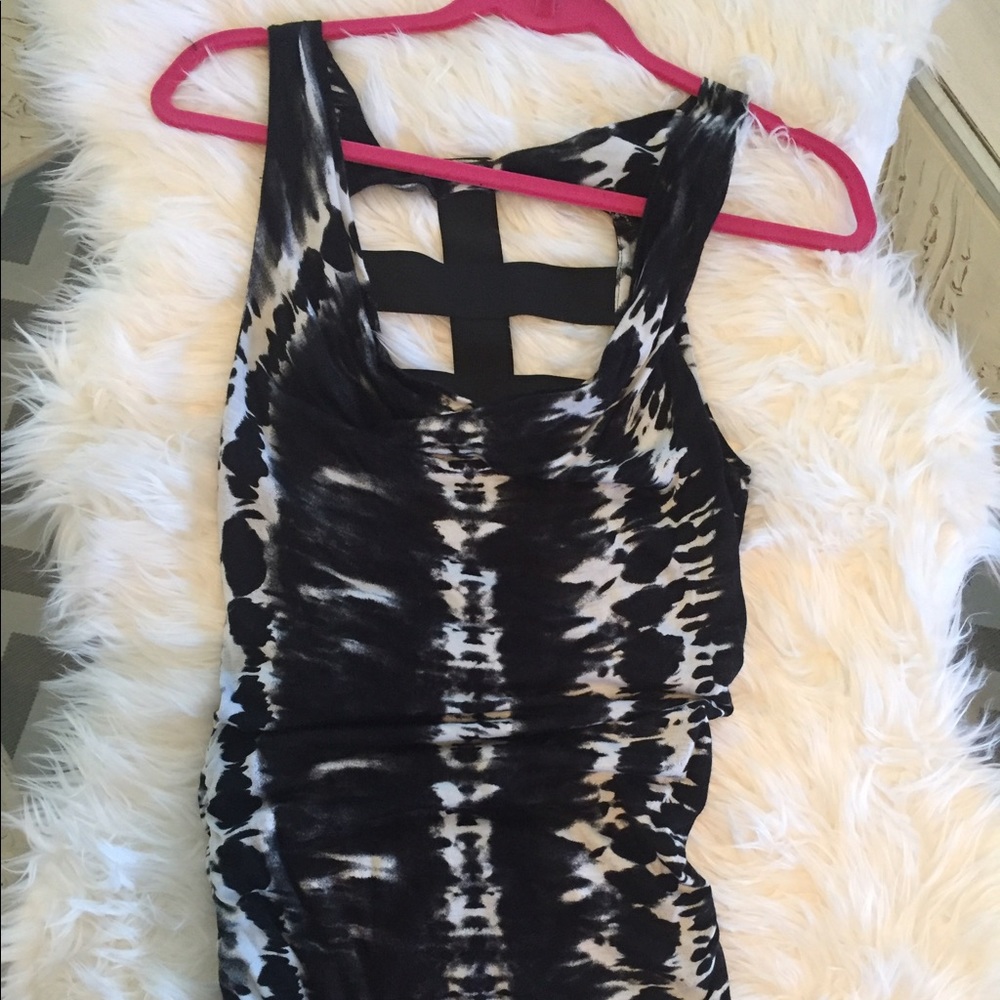 Black and white, tie dye dress