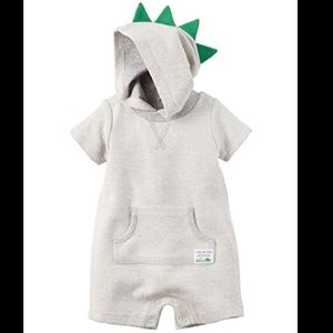 NWT Carter's Hooded Dino Romper