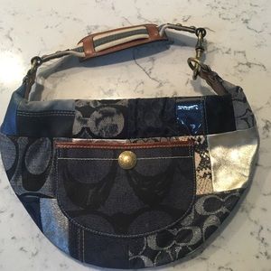 Denim coach purse