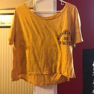 Yellow WVU crop top