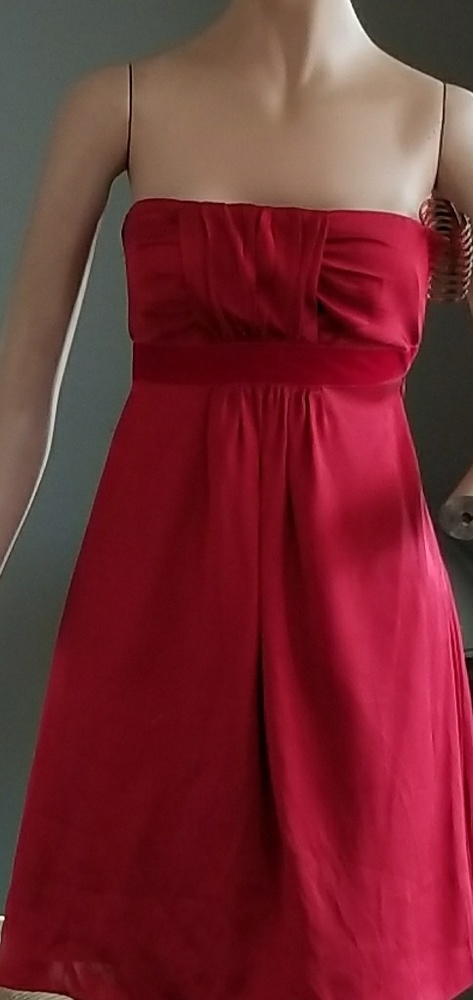 Banana Republic, strapless, little red dress