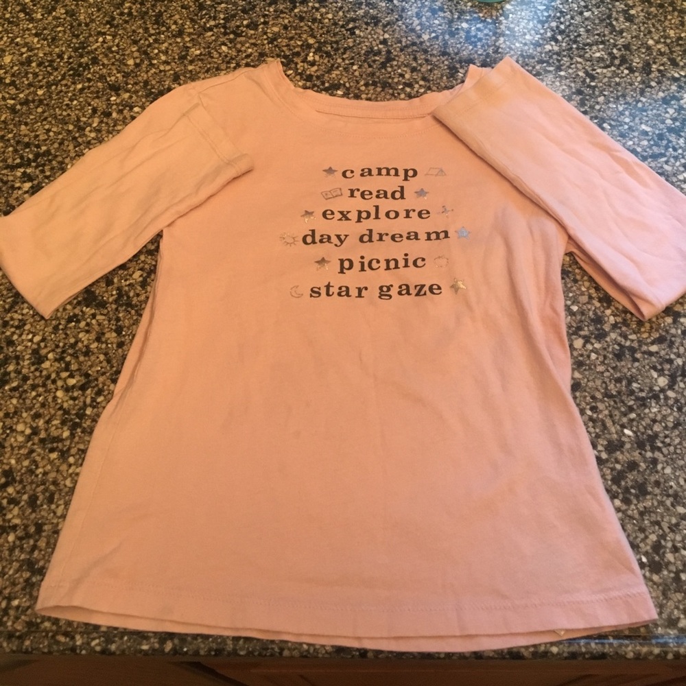 Gap Kids light pink long sleeve shirt