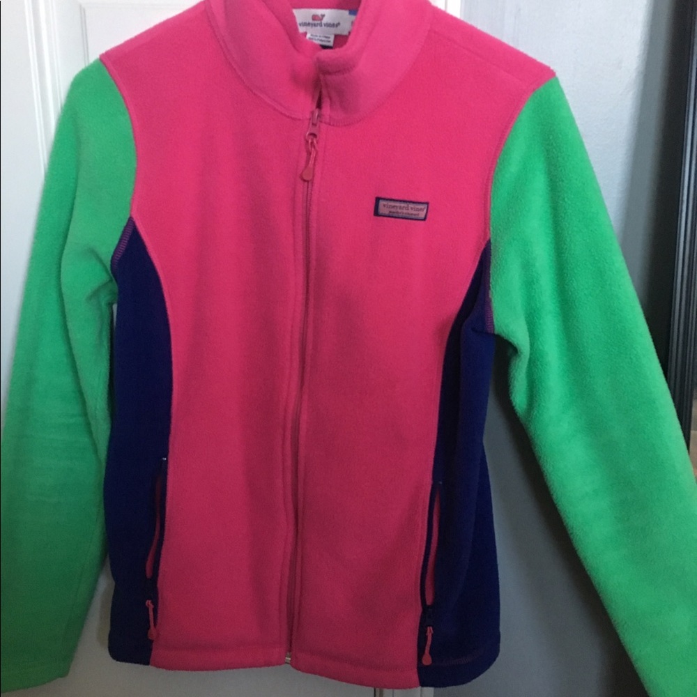 Vineyard vines multicolored zip up