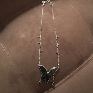 Silver Brighton butterfly necklace