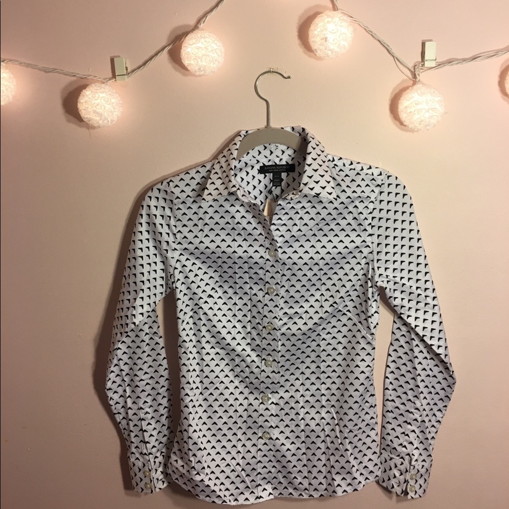 Banana Republic Geometric Pattern Dress Shirt