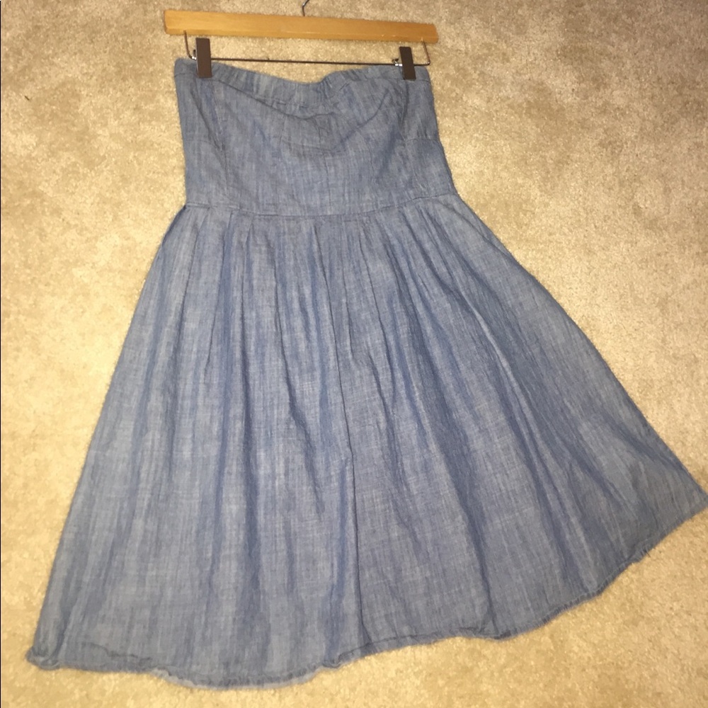 Strapless Jean dress