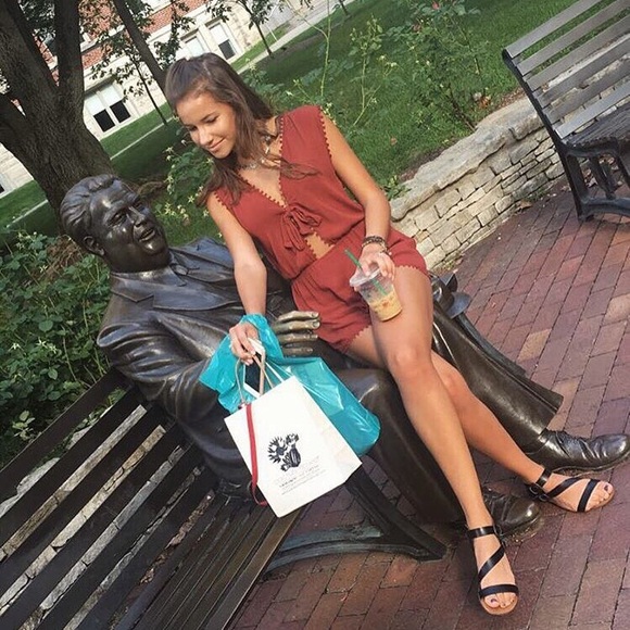 Forever 21 Maroon Romper - Picture 1 of 3