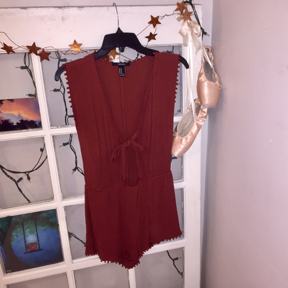 Forever 21 Maroon Romper - Picture 2 of 3