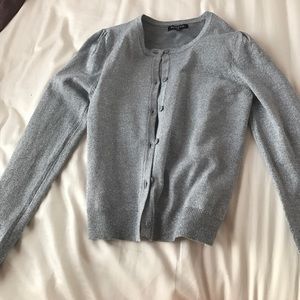 Girls Silver sparkly sweater