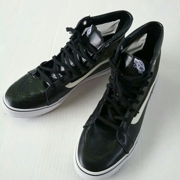 Vans Other - Vans SK8 Hi Slim Cutout Mesh Shoes Bk & White