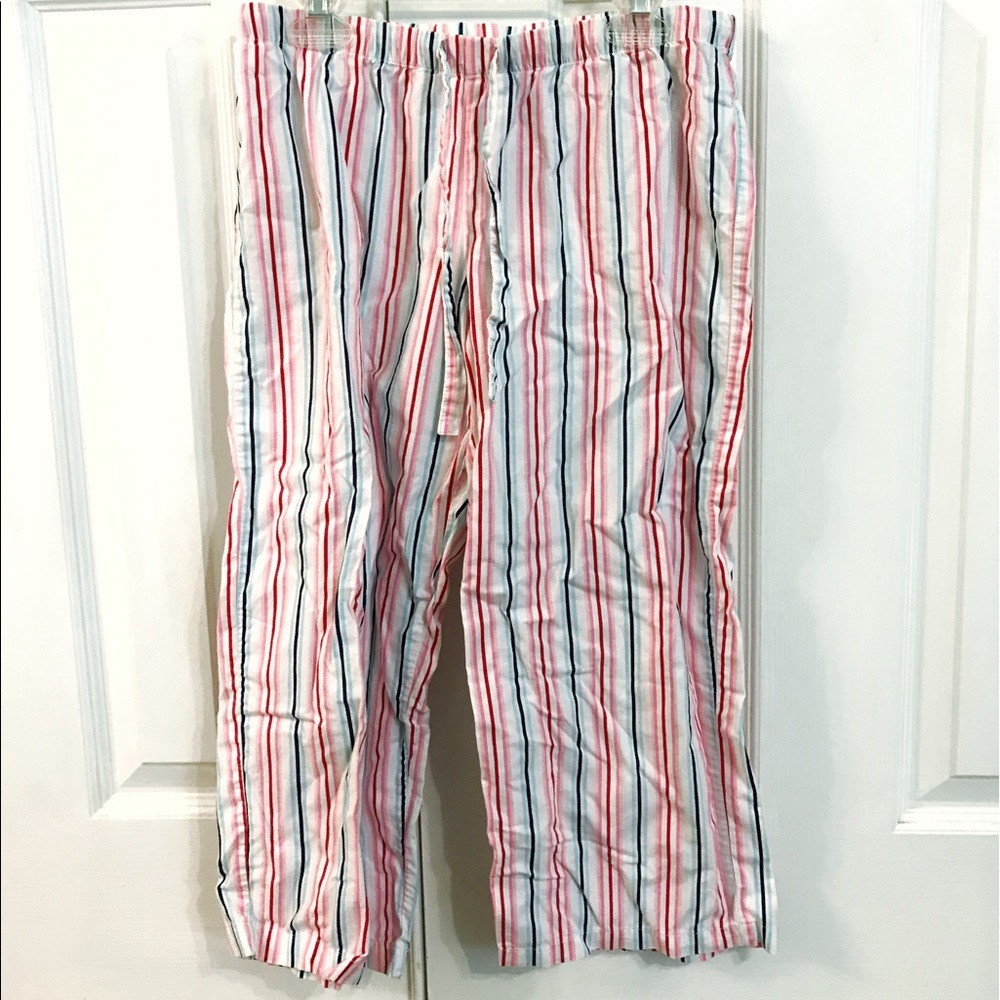 Pinstripe Capri Pajama Pants