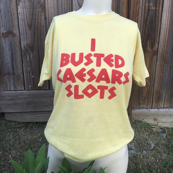Vintage 80's Caesars Slot Busters T-shirt 50/50 - Picture 1 of 4