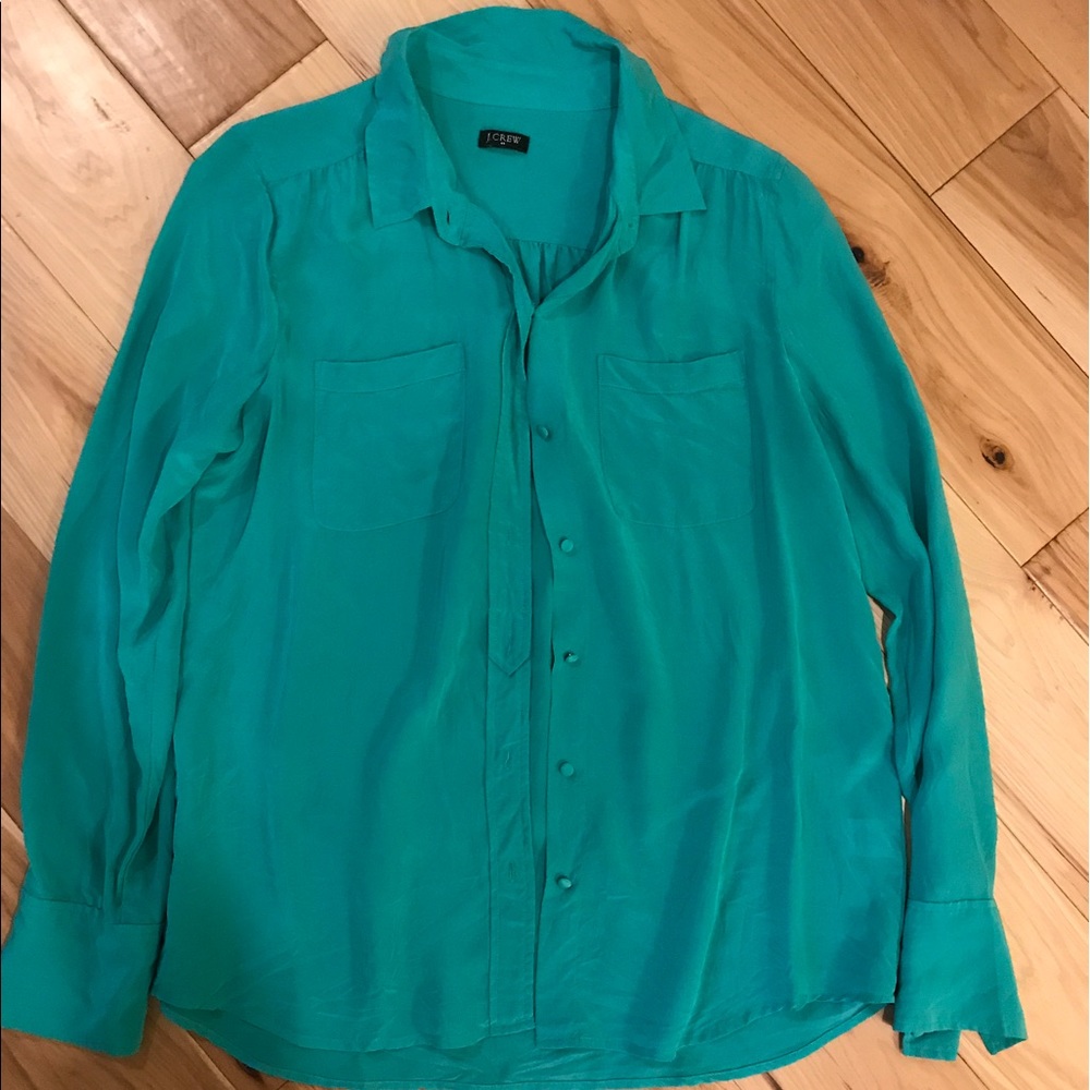 JCrew silk button up!
