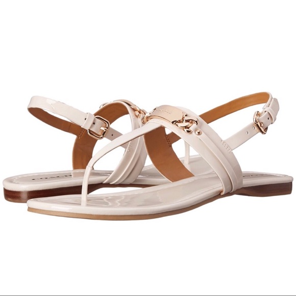Coach Shoes - NWOT Coach White Sandals