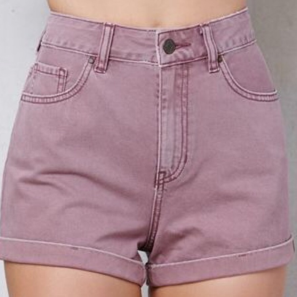 Pacsun Mauve Dusty Rose Mom Shorts - Picture 2 of 8